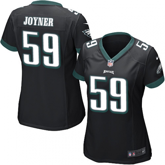 Women's Nike Philadelphia Eagles #59 Seth Joyner Game Black Alternate NFL Jersey - Ujersey