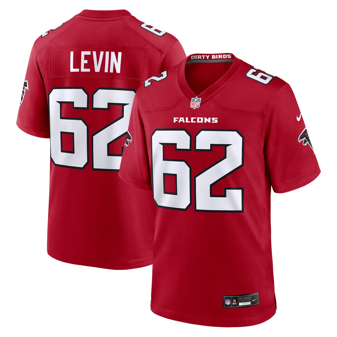 Men's Atlanta Falcons Corey Levin Nike Red Team Game Jersey - Ujersey