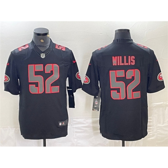 Men's San Francisco 49ers #52 Patrick Willis Black Impact Limited Stitched Jersey - Ujersey