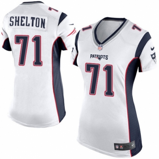 Women's Nike New England Patriots #71 Danny Shelton Game White NFL Jersey - Ujersey