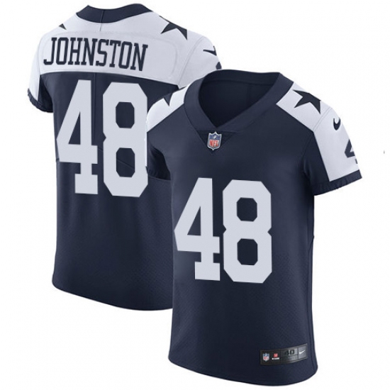 Men's Nike Dallas Cowboys #48 Daryl Johnston Navy Blue Throwback Alternate Vapor Untouchable Elite Player NFL Jersey - Ujersey