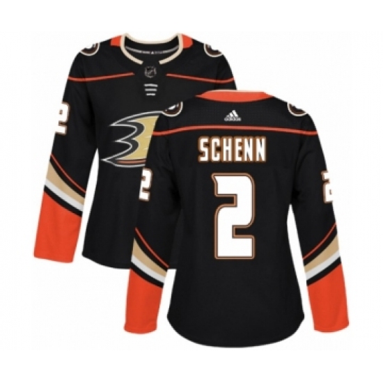 Women's Adidas Anaheim Ducks #2 Luke Schenn Premier Black Home NHL Jersey - Ujersey