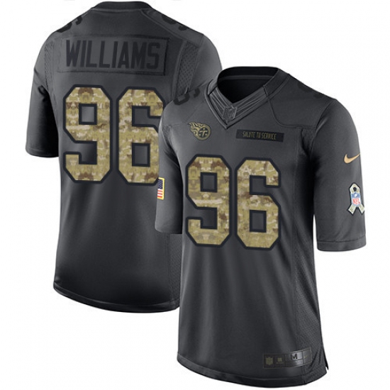 Youth Nike Tennessee Titans #96 Sylvester Williams Limited Black 2016 Salute to Service NFL Jersey - Ujersey