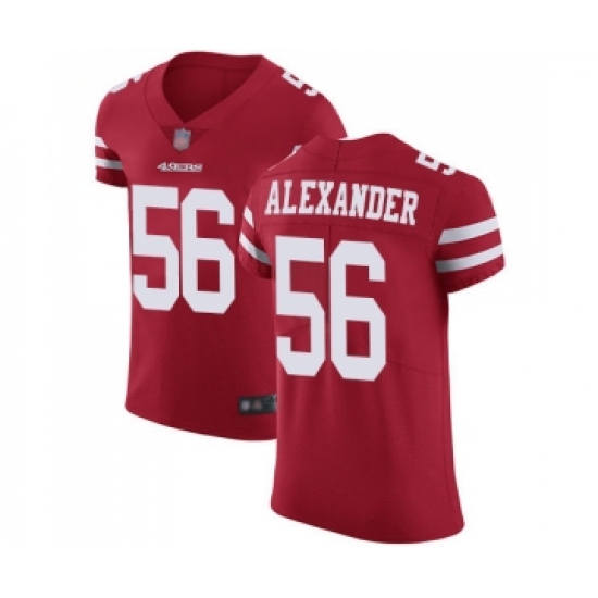 Men's San Francisco 49ers #56 Kwon Alexander Red Team Color Vapor Untouchable Elite Player Football Jersey - Ujersey