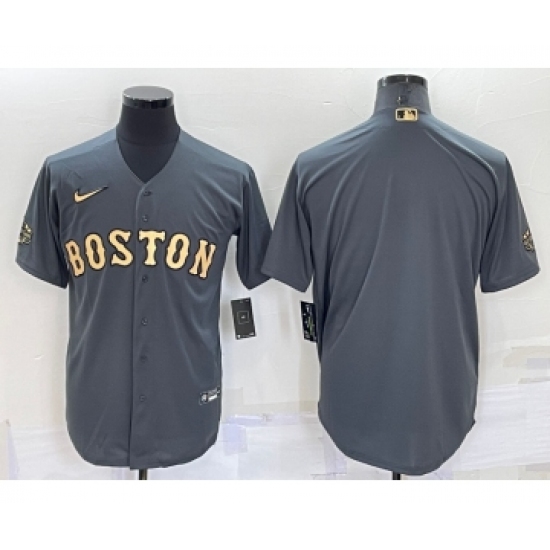 Men's Boston Red Sox Blank Grey 2022 All Star Stitched Cool Base Nike Jersey - Ujersey
