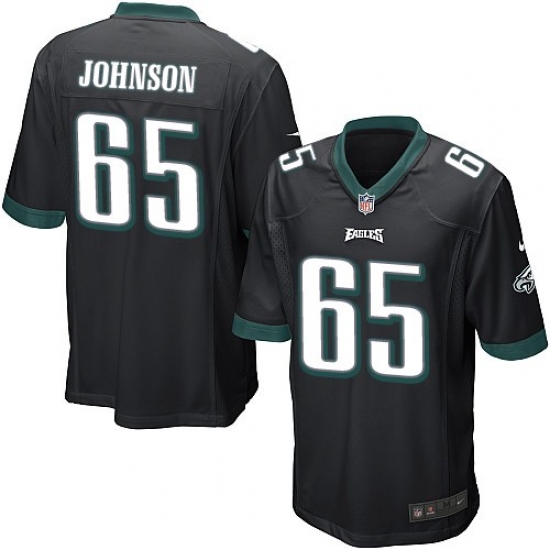 Men's Nike Philadelphia Eagles #65 Lane Johnson Game Black Alternate NFL Jersey - Ujersey