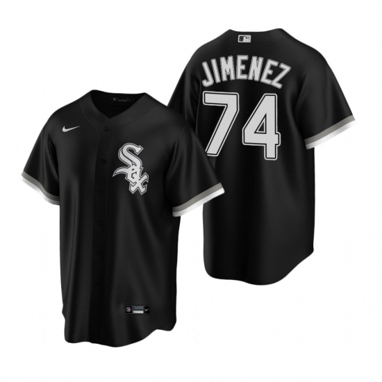 Men's Nike Chicago White Sox #74 Eloy Jimenez Black Alternate Stitched Baseball Jersey - Ujersey