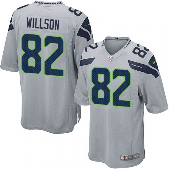Men's Nike Seattle Seahawks #82 Luke Willson Game Grey Alternate NFL Jersey - Ujersey