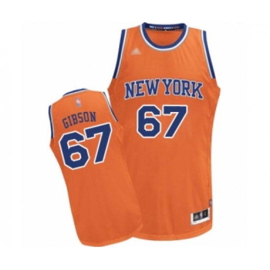 Youth New York Knicks #67 Taj Gibson Swingman Orange Alternate Basketball Jersey - Ujersey