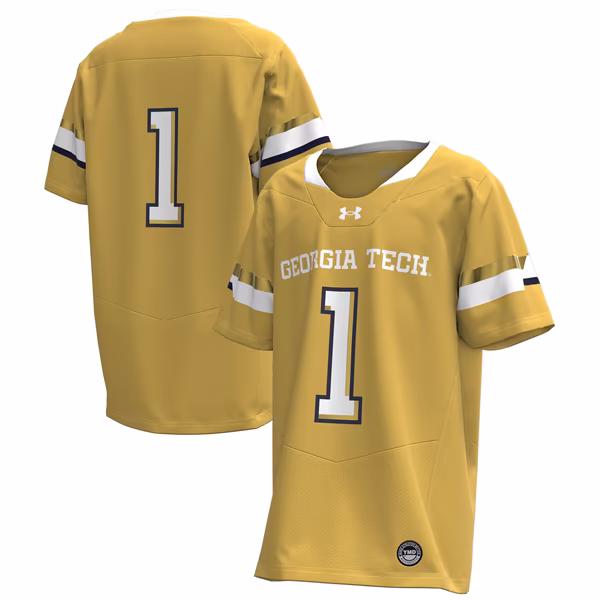 Youth Under Armour #1 Gold Georgia Tech Yellow Jackets Replica Football Jersey - Ujersey
