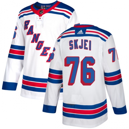 Women's Reebok New York Rangers #76 Brady Skjei Authentic White Away NHL Jersey - Ujersey
