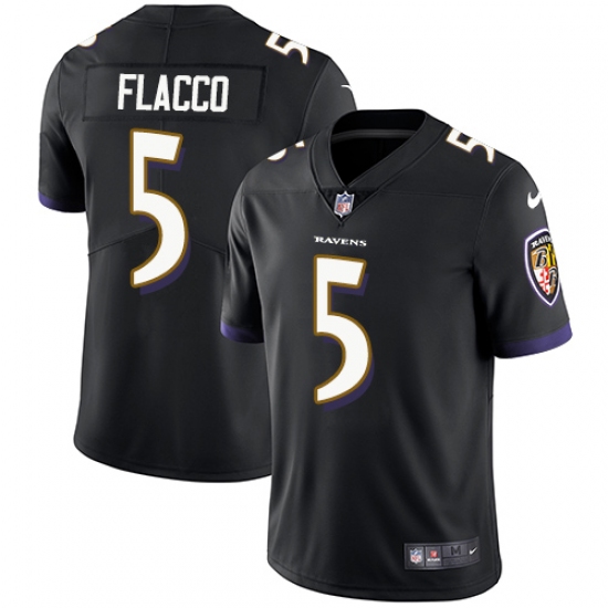 Youth Nike Baltimore Ravens #5 Joe Flacco Elite Black Alternate NFL Jersey - Ujersey