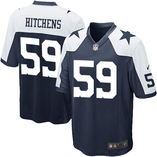 Men's Nike Dallas Cowboys #59 Anthony Hitchens Game Navy Blue Throwback Alternate NFL Jersey - Ujersey
