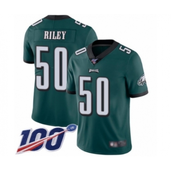 Men's Philadelphia Eagles #50 Duke Riley Midnight Green Team Color Vapor Untouchable Limited Player 100th Season Football Jersey - Ujersey