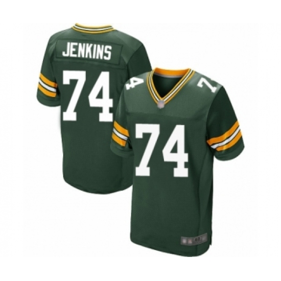 Men's Green Bay Packers #74 Elgton Jenkins Elite Green Team Color Football Jersey - Ujersey