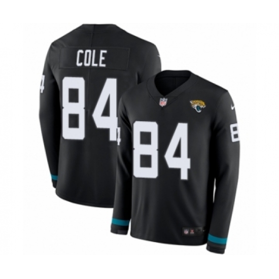 Youth Nike Jacksonville Jaguars #84 Keelan Cole Limited Black Therma Long Sleeve NFL Jersey - Ujersey