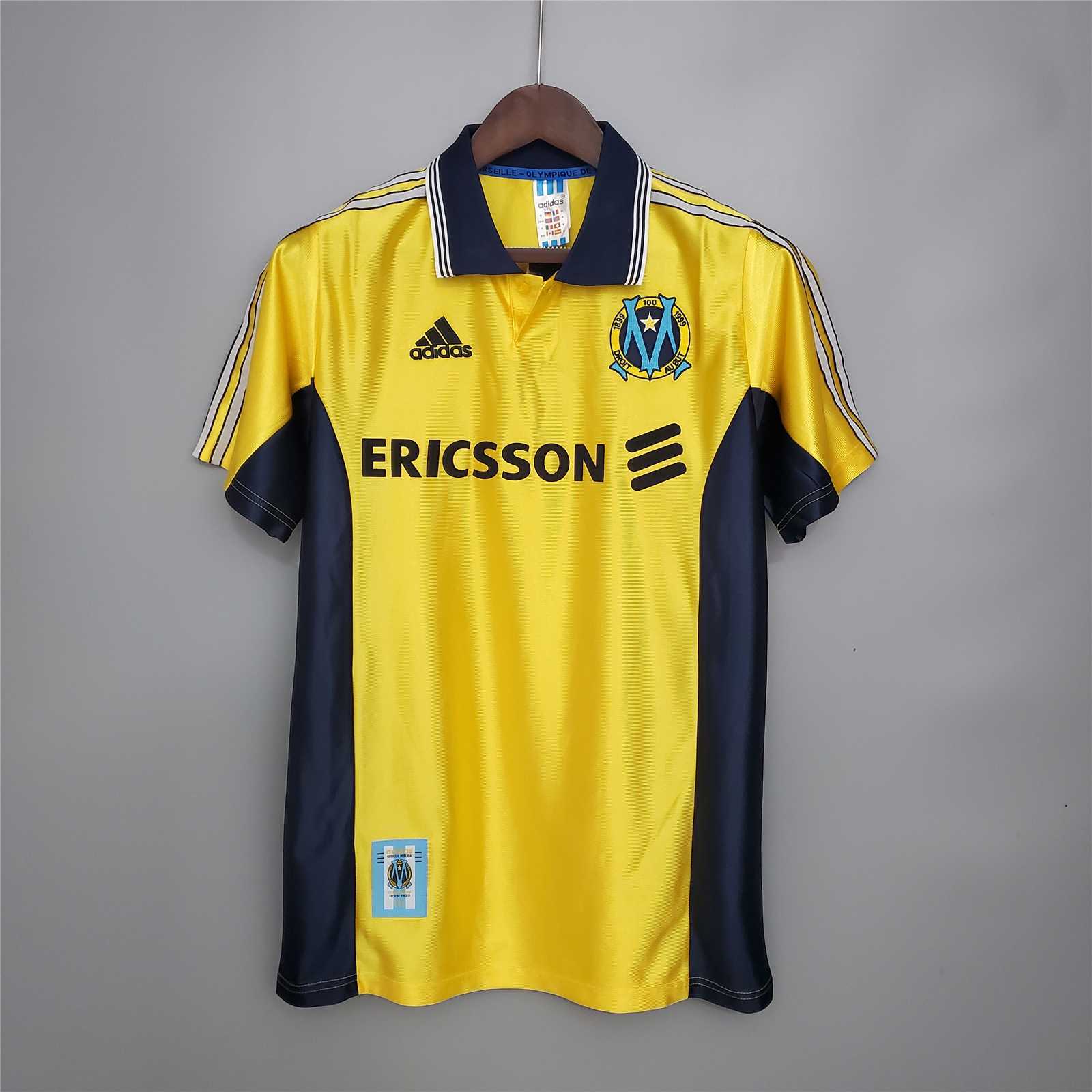 Marseille Retro Soccer Jersey Away Custom Shirt 1998-99 - ujerseystore