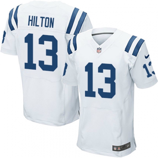 Men's Nike Indianapolis Colts #13 T.Y. Hilton Elite White NFL Jersey - Ujersey