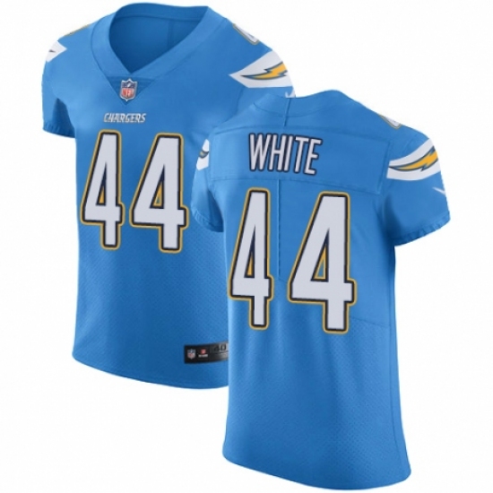 Men's Nike Los Angeles Chargers #44 Kyzir White Electric Blue Alternate Vapor Untouchable Elite Player NFL Jersey - Ujersey