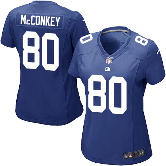 Women's Nike New York Giants #80 Phil McConkey Game Royal Blue Team Color NFL Jersey - Ujersey