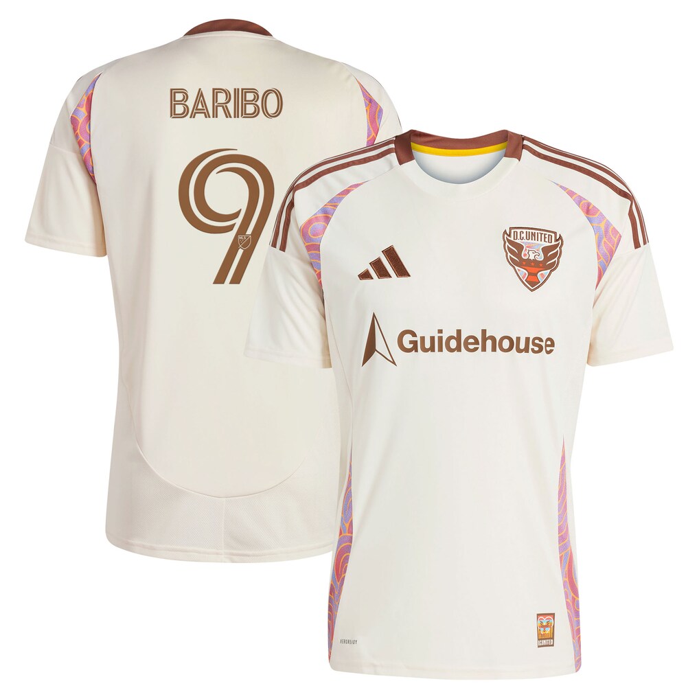 Men's D.C. United Tai Baribo adidas Natural 2025 The Soul Kit Replica Jersey - Ujersey