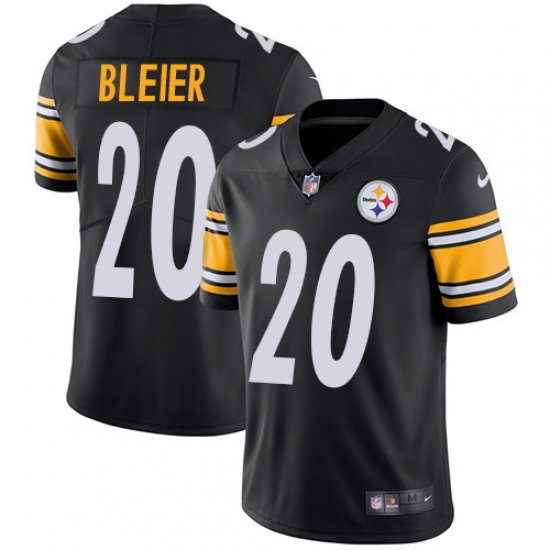 Youth Nike Pittsburgh Steelers #20 Rocky Bleier Black Team Color Vapor Untouchable Limited Player NFL Jersey - Ujersey