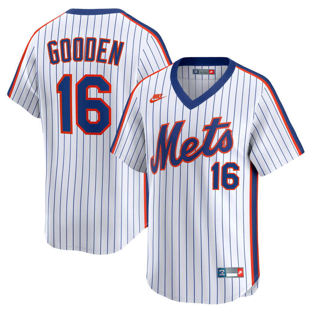 Men's New York Mets Dwight Gooden Nike White Cooperstown Collection Limited Jersey - Ujersey