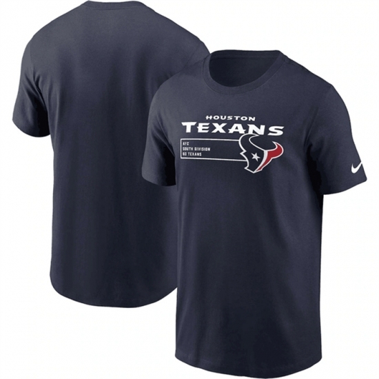 Men's Houston Texans Navy Division Essential T Shirt - Ujersey