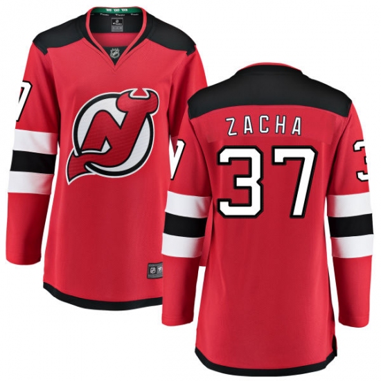 Women's New Jersey Devils #37 Pavel Zacha Fanatics Branded Red Home Breakaway NHL Jersey - Ujersey