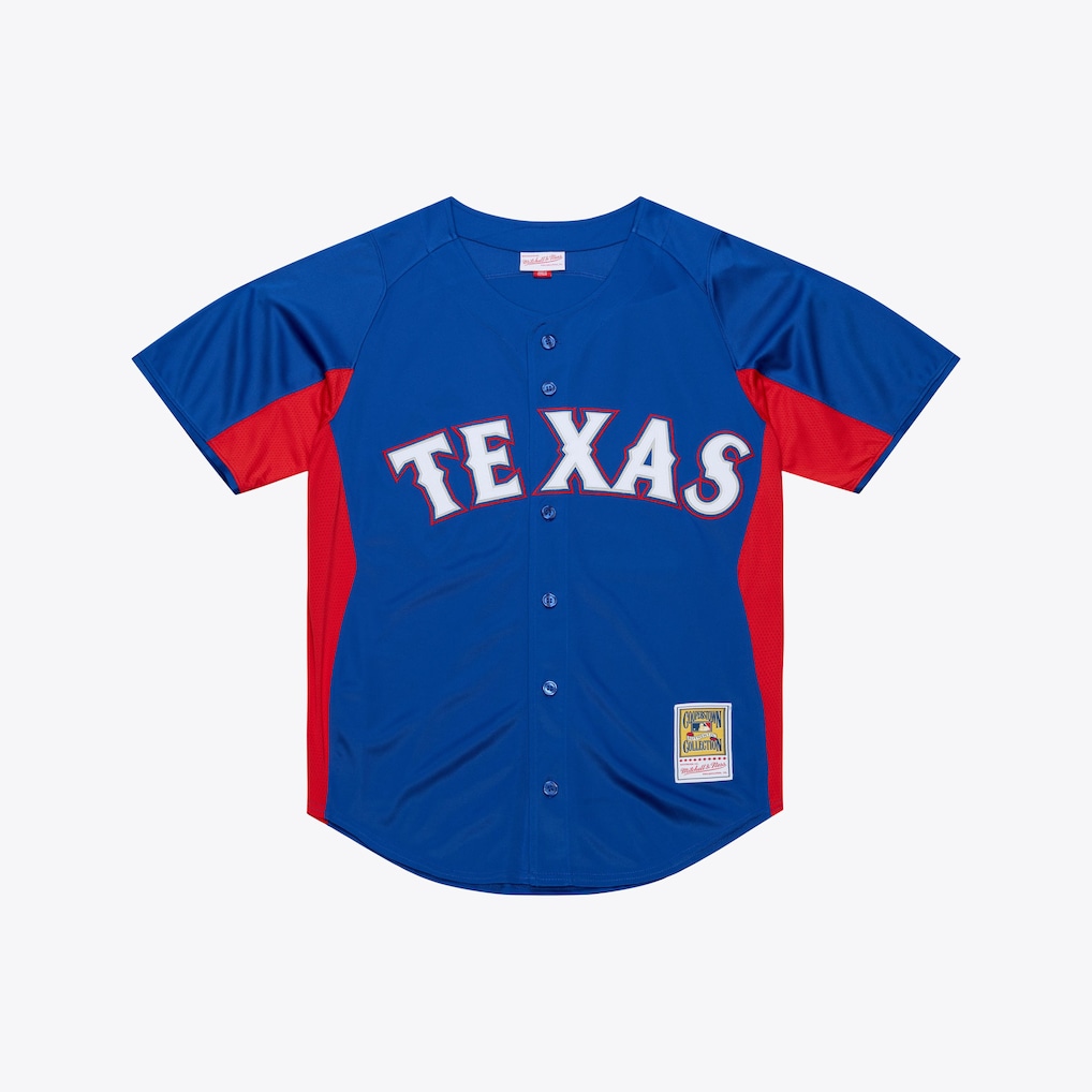 Men's Texas Rangers Adrian Beltre Mitchell & Ness Royal Cooperstown Mesh Batting Practice Button-Up Jersey - Ujersey NHL