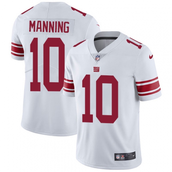 Youth Nike New York Giants #10 Eli Manning Elite White NFL Jersey - Ujersey