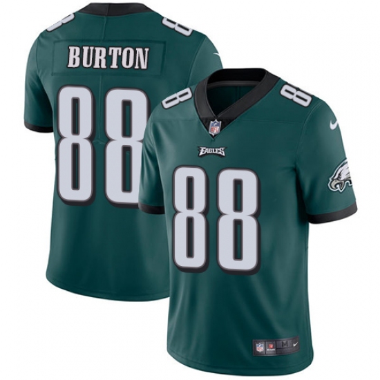 Men's Nike Philadelphia Eagles #88 Trey Burton Midnight Green Team Color Vapor Untouchable Limited Player NFL Jersey - Ujersey