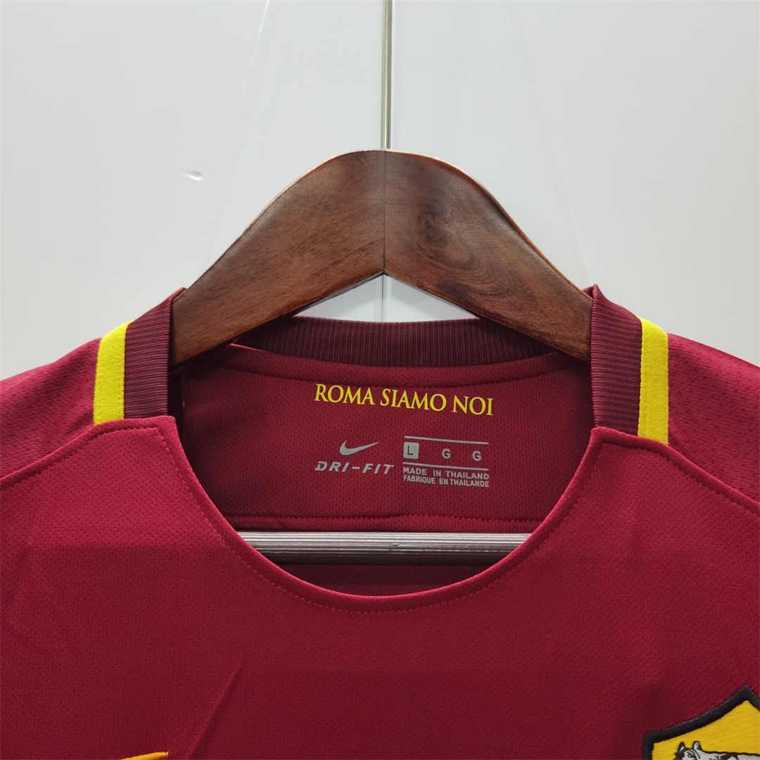 Roma Retro Soccer Jersey Home Custom Shirt 2017/18 - ujerseystore