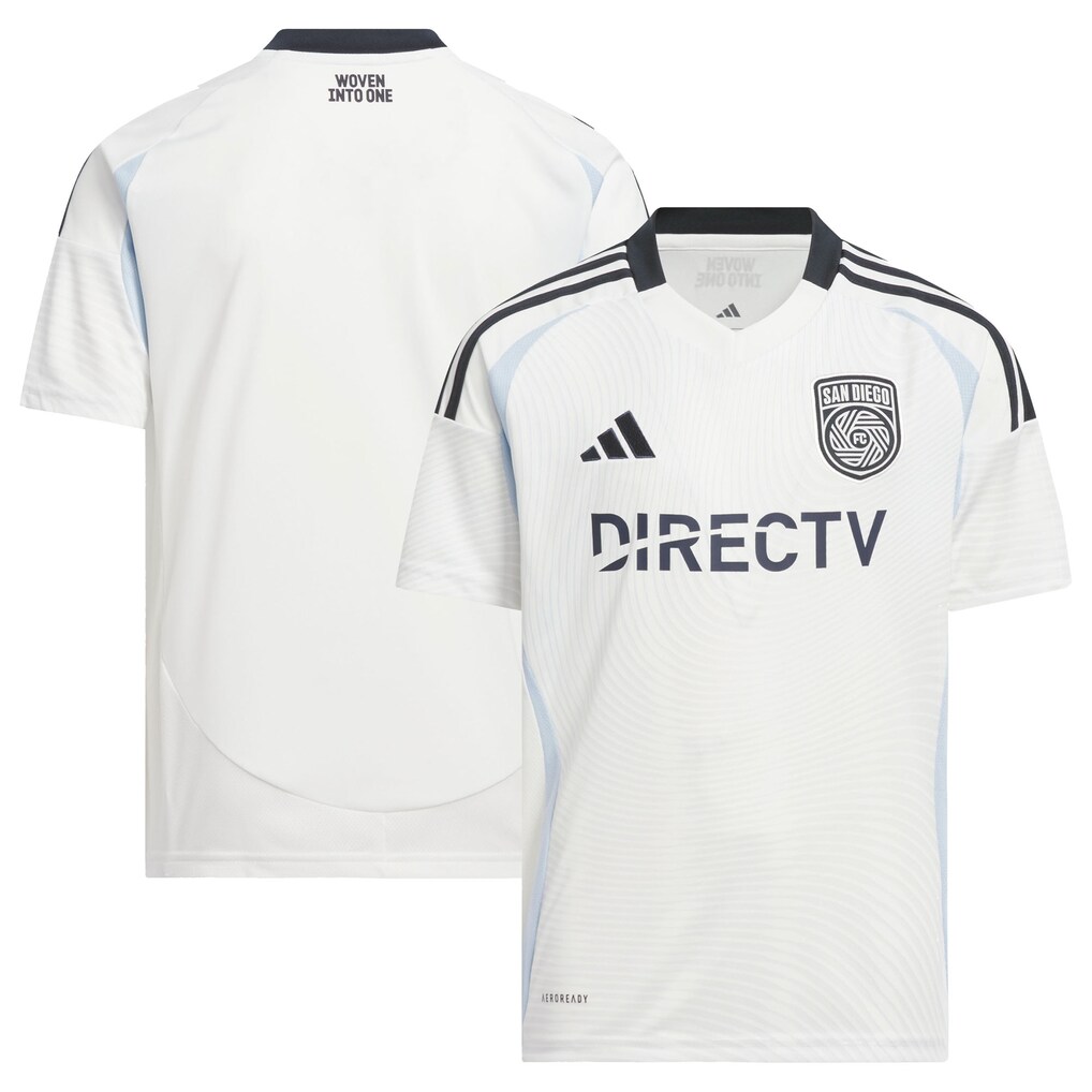 Youth San Diego FC adidas White 2025 Woven Into One Replica Jersey - Ujersey