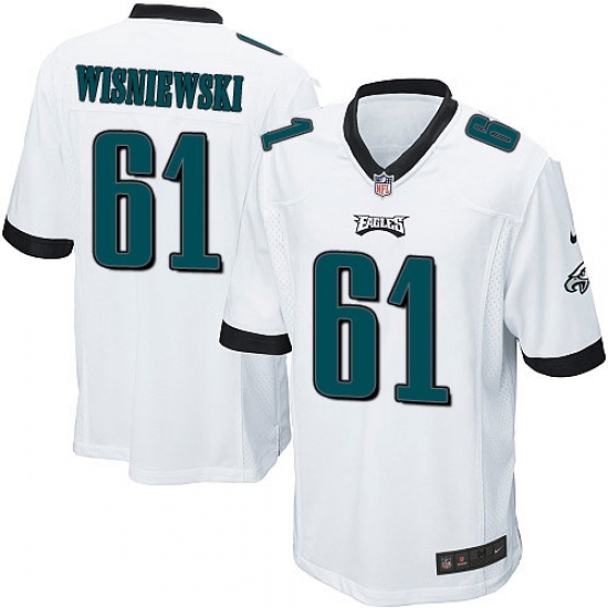 Men's Nike Philadelphia Eagles #61 Stefen Wisniewski Game White NFL Jersey - Ujersey