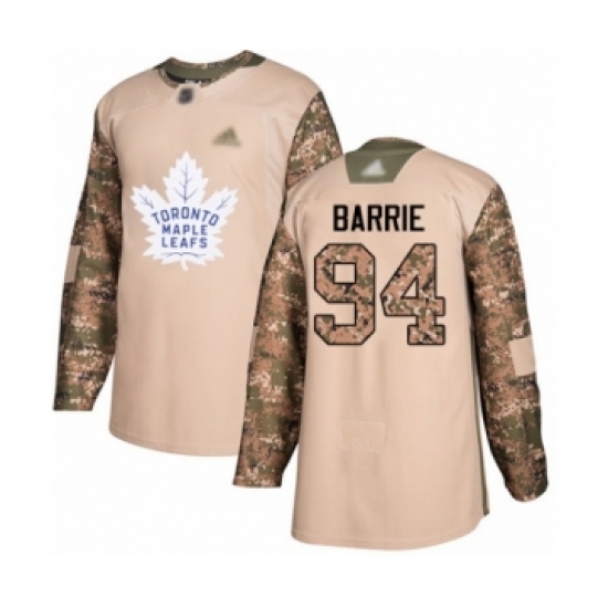 Youth Toronto Maple Leafs #94 Tyson Barrie Authentic Camo Veterans Day Practice Hockey Jersey - Ujersey