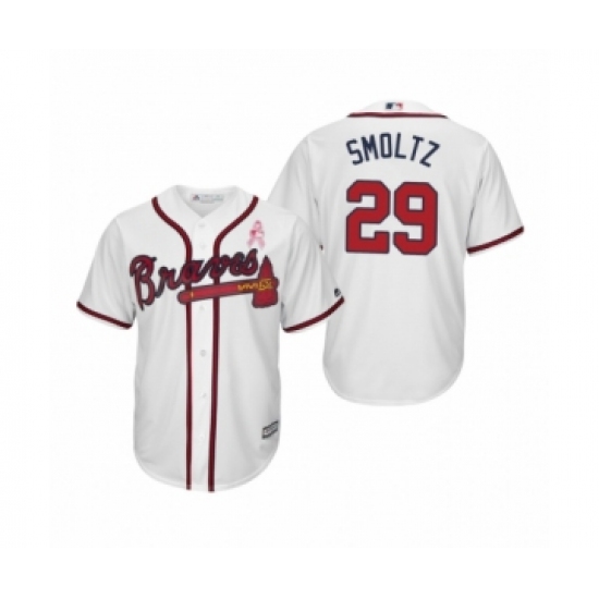 Youth John Smoltz Atlanta Braves #29 White 2019 Mothers Day Cool Base Jersey - Ujersey