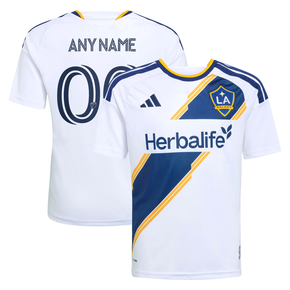 Youth LA Galaxy adidas White 2026 The VeloCITY Kit Replica Custom Jersey - Ujersey