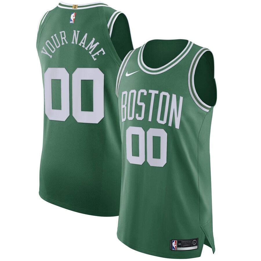 Men's Boston Celtics Nike Green 2020/21 Authentic Custom Jersey - Icon Edition - Ujersey NHL