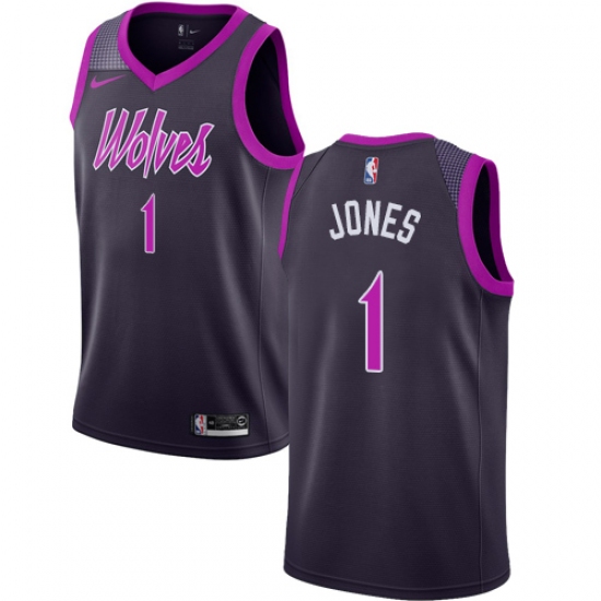Youth Nike Minnesota Timberwolves #1 Tyus Jones Swingman Purple NBA Jersey - City Edition - Ujersey