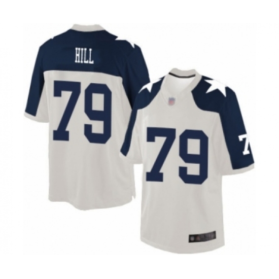 Men's Dallas Cowboys #79 Trysten Hill Limited White Throwback Alternate Football Jersey - Ujersey