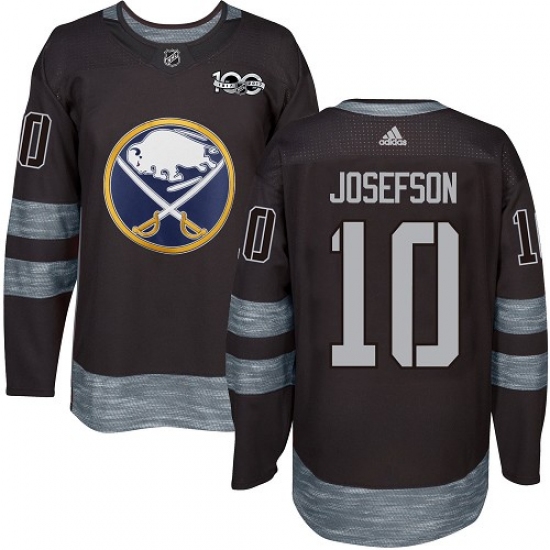 Men's Adidas Buffalo Sabres #10 Jacob Josefson Premier Black 1917-2017 100th Anniversary NHL Jersey - Ujersey
