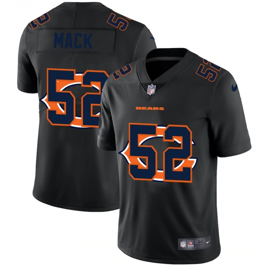Men's Chicago Bears #52 Khalil Mack Black Nike Black Shadow Edition Limited Jersey - Ujersey
