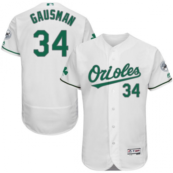 Men's Majestic Baltimore Orioles #34 Kevin Gausman White Celtic Flexbase Authentic Collection MLB Jersey - Ujersey