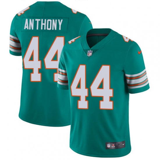 Men's Nike Miami Dolphins #44 Stephone Anthony Aqua Green Alternate Vapor Untouchable Limited Player NFL Jersey - Ujersey
