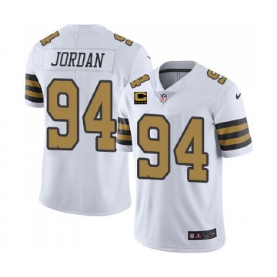 Men's New Orleans Saints 2022 #94 Cameron Jordan White With 4-star C Patch Stitched NFL Jersey - Ujersey