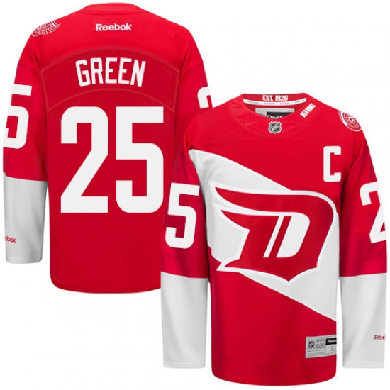 Men's Reebok Detroit Red Wings #25 Mike Green Premier Red 2016 Stadium Series NHL Jersey - Ujersey