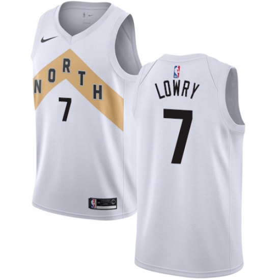 Youth Nike Toronto Raptors #7 Kyle Lowry Swingman White NBA Jersey - City Edition - Ujersey