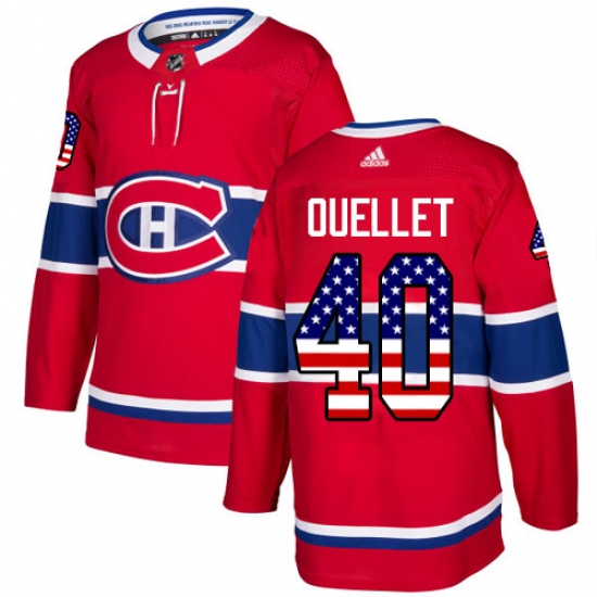 Youth Adidas Montreal Canadiens #40 Joel Armia Authentic Red USA Flag Fashion NHL Jersey - Ujersey