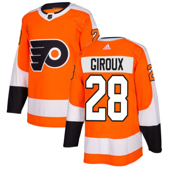 Men's Adidas Philadelphia Flyers #28 Claude Giroux Authentic Orange Home NHL Jersey - Ujersey